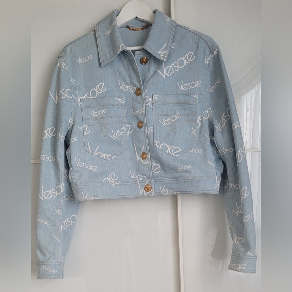 Versace "All Over Logo" Denim Jacket